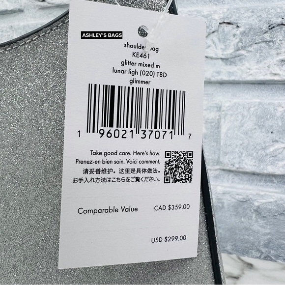 Kate Spade Glimmer Glitter Shoulder Bag In Silver - Picture 12 of 12